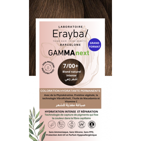 ERAYBA COLORATION HYDRATANTE  PERMANENTE BLOND NATUREL INTENSE N°7.00+