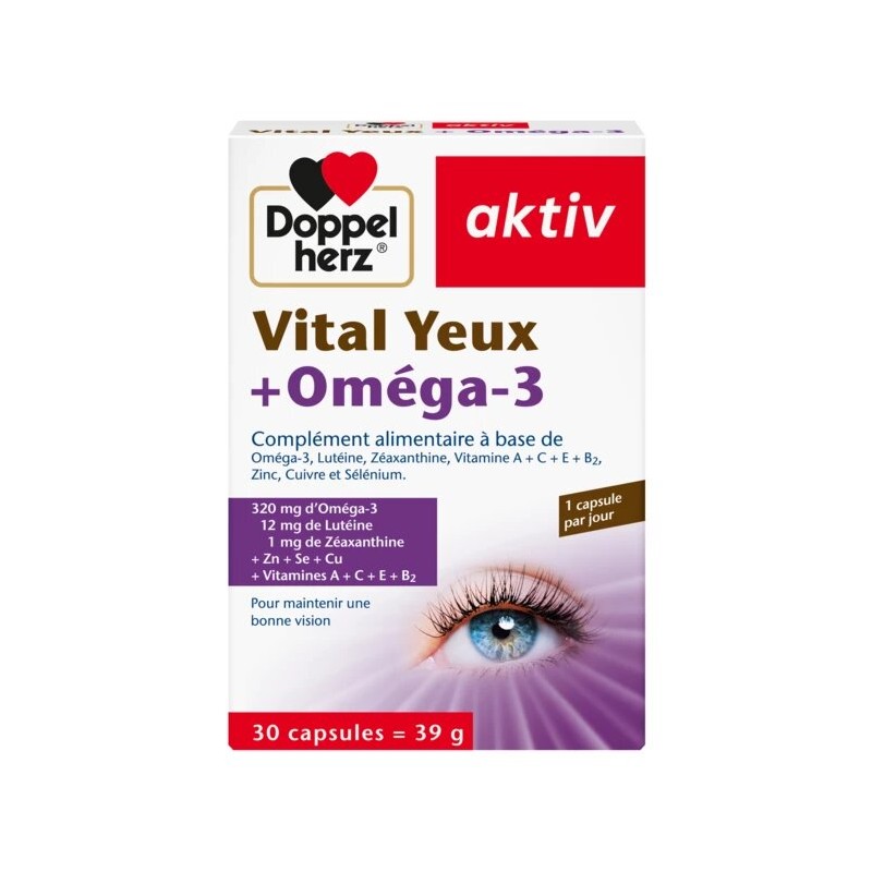 DOPPELHERZ AKTIV VITAL YEUX +Oméga-3 30 Capsules