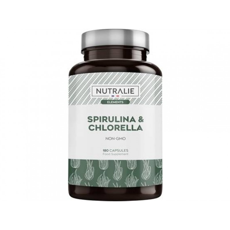 Nutralie Spirulina et Chlorella 180 Capsules