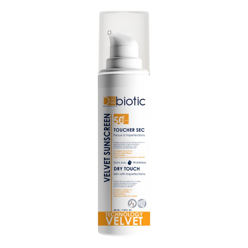 D-BIOTIC VELVET SUNCREEN Toucher Sec spf 50+ | 50 ml