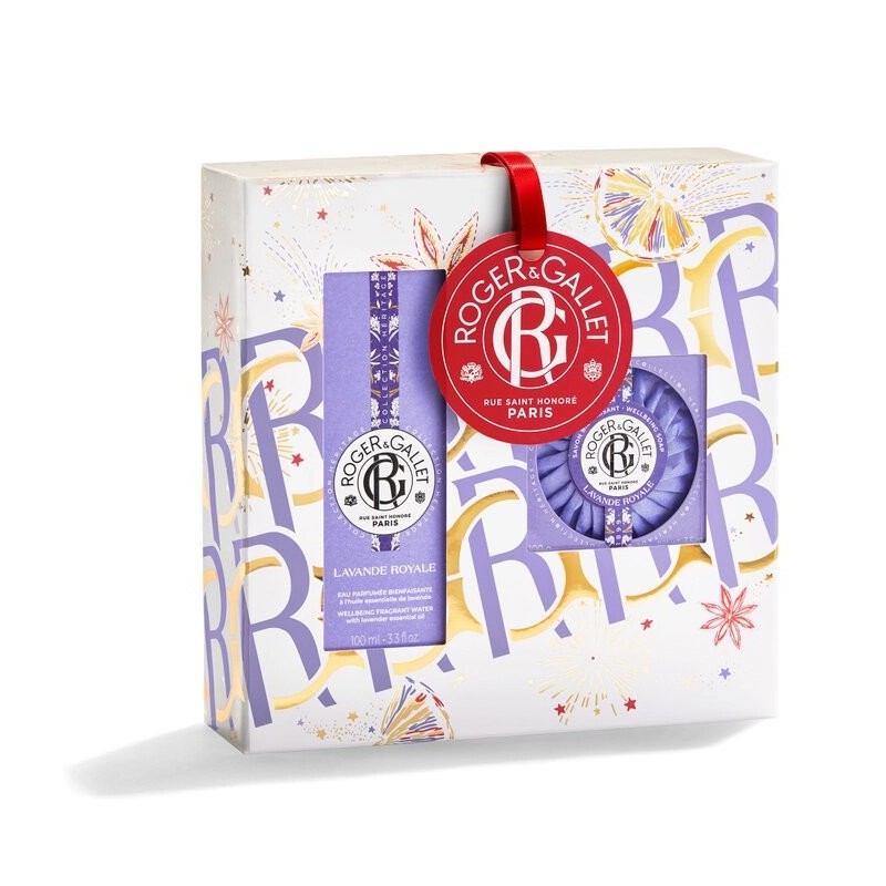 ROGER & GALLET Coffret LAVANDE ROYALE eau parfumée bienfaisante | 100 ml