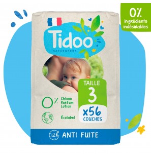TIDOO Taille 3 (4-9kg) couches | 56 u