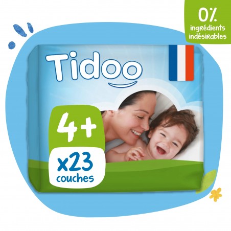 TIDOO Taille 4+ (9-20kg) couches | 23 u