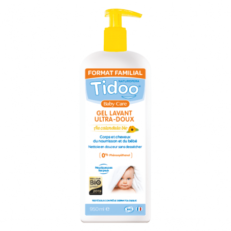 TIDOO BABY CARE gel lavant ultradoux au Calendula | 950 ml