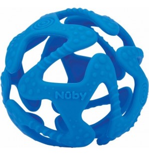 NUBY Balle de Dentition en Silicone 3M+ - Bleu