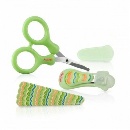 NUBY pack manucure de luxe : ciseaux, coupe-ongle, Lime +0 mois