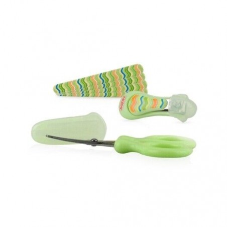 NUBY pack manucure de luxe : ciseaux, coupe-ongle, Lime +0 mois