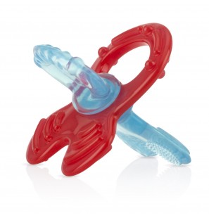 NUBY Anneau de dentition en silicone souple Bleu