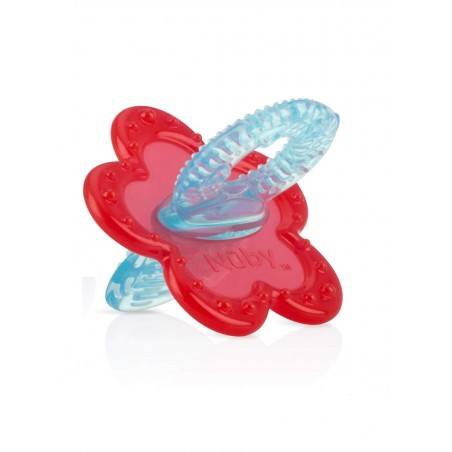 NUBY Anneau de dentition en silicone souple Bleu