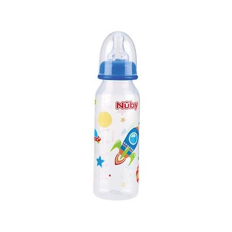 NUBY Biberon Classique Polycarbonate imprimé 240ml +0 mois