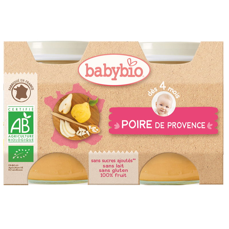 BABYBIO Poire de Provence 2 | 130G