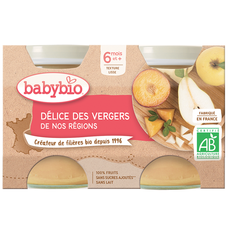 BABYBIO Délice des Vergers 2 | 130G