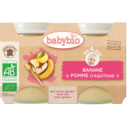 Babybio Banane Pomme d’Aquitaine 2 | 130G