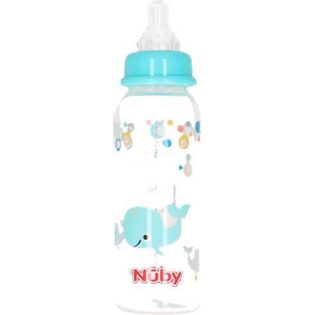 NUBY Biberon col standard débit lent 0m+ 240ml -