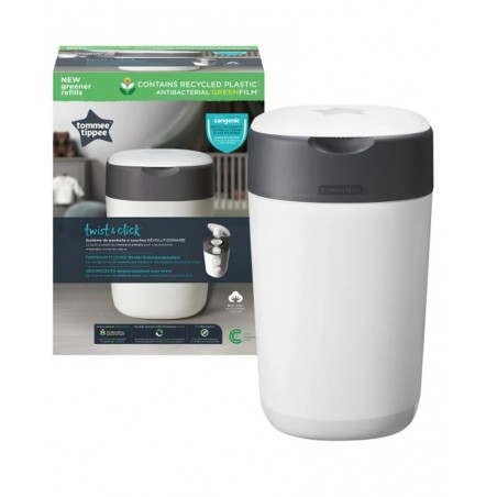 TOMMEE TIPPEE Poubelle à Couches Anti-Odeur Twist & Click - Blanc