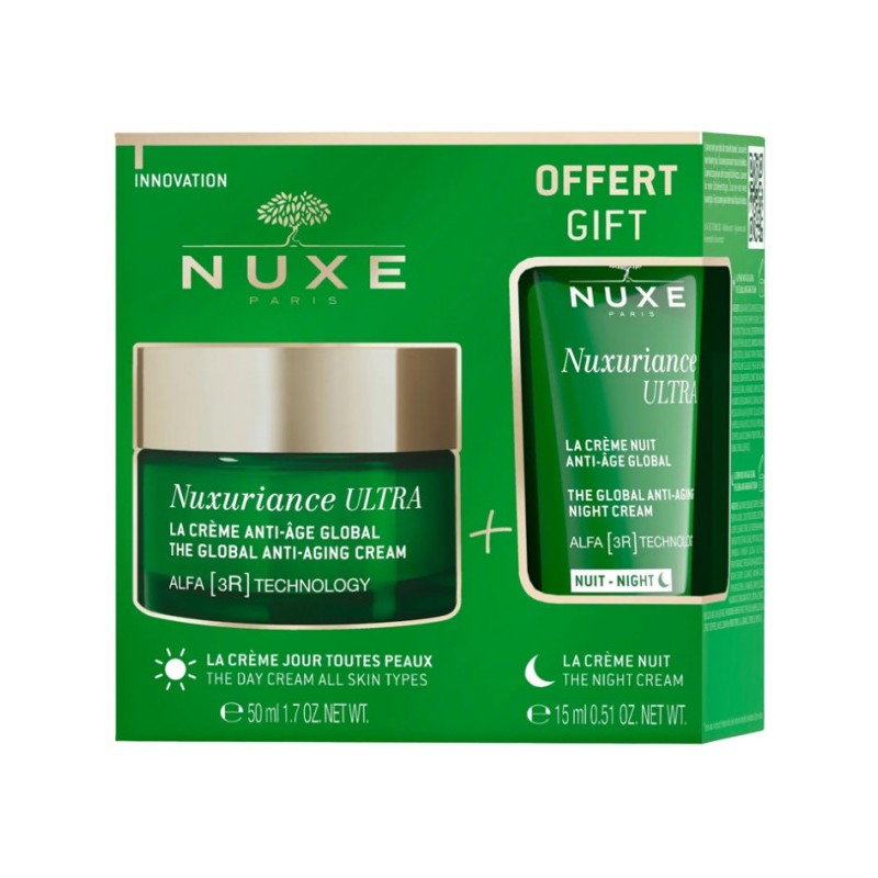 NUXE Kit Anti-Âge Global Nuxuriance Ultra La Crème 50ml + La Crème Nuit 15ml Offerte