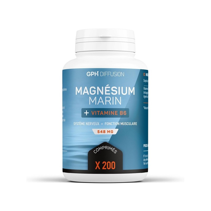 GPH DIFFUSION Magnésium Marin 548 mg | 200 comprimés