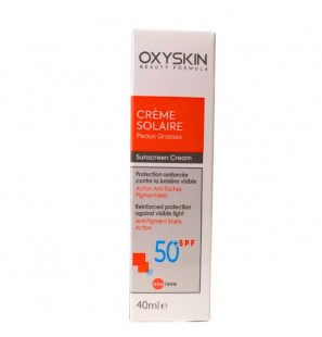 OXYSKIN crème solaire peaux grasses anti-taches spf50+ | 40 ml