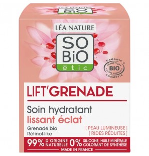 SO'BIO ETIC Lift'Grenade Soin Hydratant Lissant Éclat | 50 ml