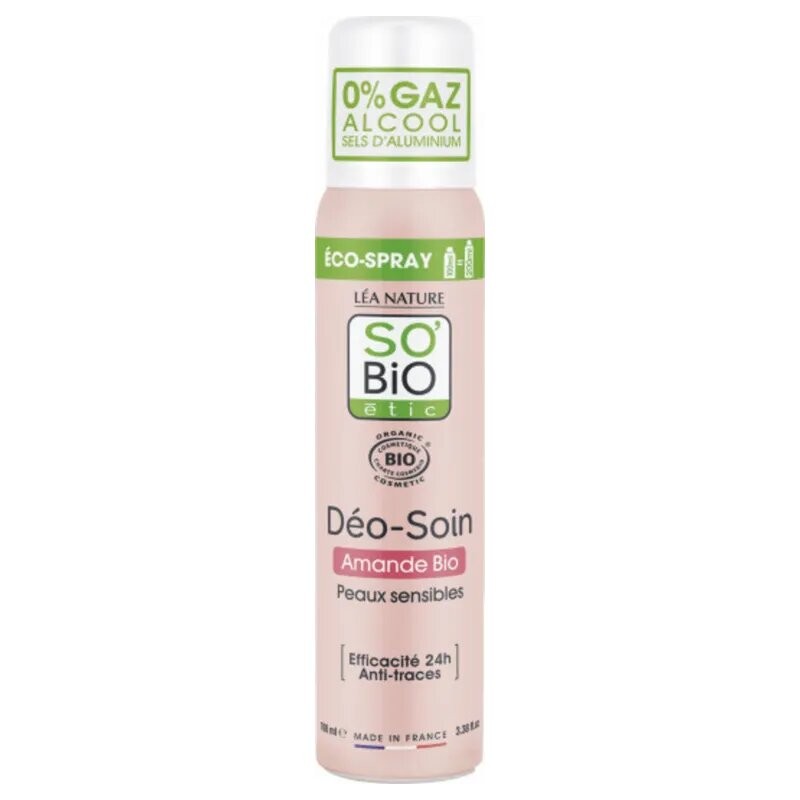 SO'BIO ETIC Déo-Soin Spray à l'Amande bio | 100 ml