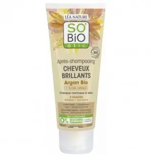SO'BIO ETIC Après-Shampooing Cheveux Brillants Argan Bio | 200 ml