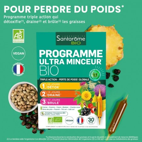 SANTAROME BIO Programme Ultra Minceur Bio | 30 ampoules