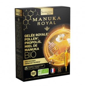 SANTAROME BIO MANUKA ROYAL GELEE ROYALE POLLEN PROPOLIS B20 AMPOULES