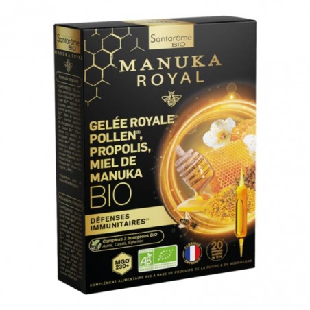 SANTAROME BIO MANUKA ROYAL GELEE ROYALE POLLEN PROPOLIS B20 AMPOULES