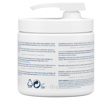 CeraVe Baume Hydratant Nourrissant Peau Sèche à Très Sèche Avec Pompe| 454g