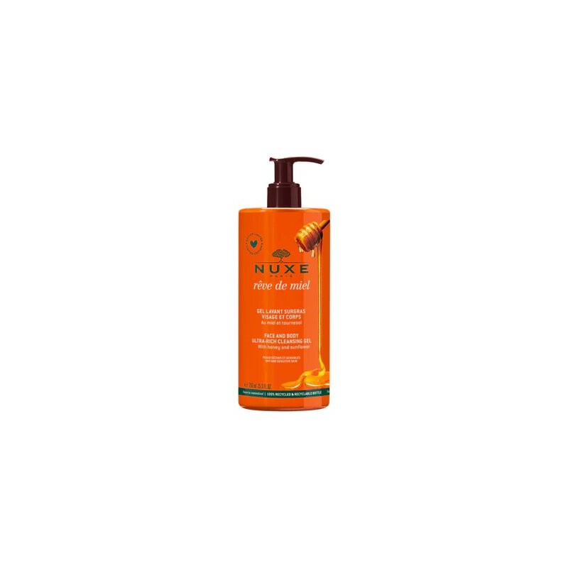 NUXE RÊVE DE MIEL® GEL LAVANT SURGRAS VISAGE ET CORPS 750 ML