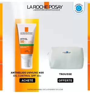 La Roche-Posay Offre Anthelios UVMune 400 Oil Control Gel Crème Solaire Invisible | Peaux Normales À Mixtes | 50ml