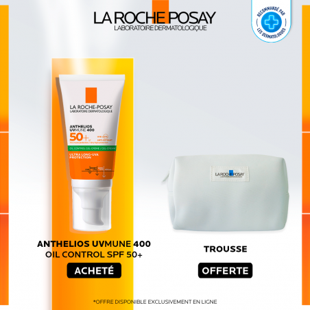 La Roche-Posay Offre Anthelios UVMune 400 Oil Control Gel Crème Solaire Invisible | Peaux Normales À Mixtes | 50ml