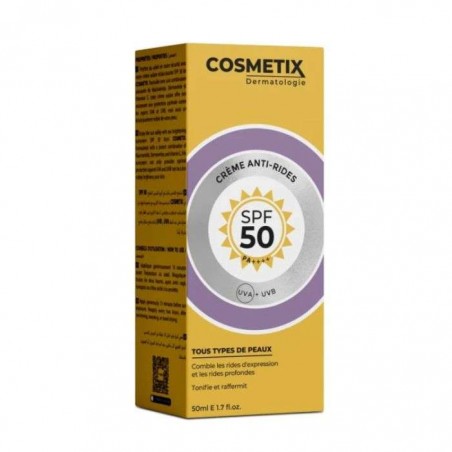 COSMETIX DERMATOLOGIE soin 2 en 1 anti-rides SPF50 50ml