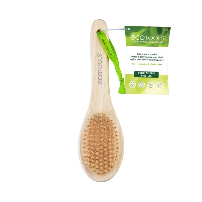 ECOTOOLS brosse à pied en poils et pierre ponce