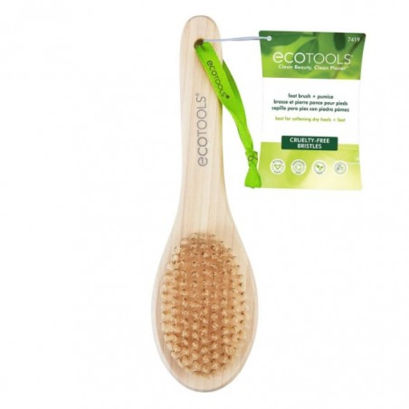 ECOTOOLS brosse à pied en poils et pierre ponce