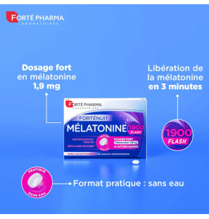 FORTÉ PHARMA Forté Nuit Mélatonine 1900 Flash | 30 comprimés