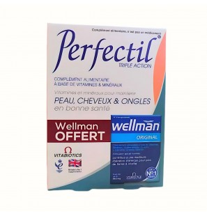 PERFECTIL PACK TRIPLE ACTION 30 comprimés + WELLMAN Original Offert