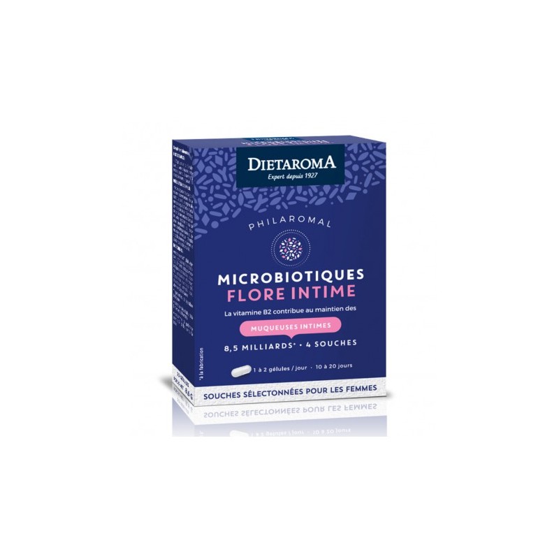 DIETAROMA PHILAROMAL Microbiotiques Flore intime | 20 gélules DIETAROMA PHILAROMAL Microbiotiques Flore intime | 20 gélules