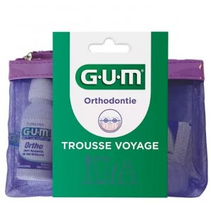 GUM TROUSSE ORTHO BROSSE A DENTS 124 + DENTIFRICE ORTHO + CIRE ORTHO REF TR.ORTHO