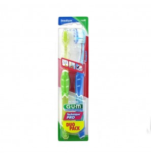 GUM TECHNIQUE PRO COMPACT BROSSE A DENTS MEDIUM DUO PACK REF 1528