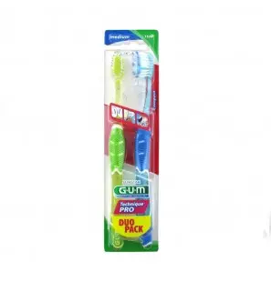 GUM TECHNIQUE PRO COMPACT BROSSE A DENTS MEDIUM DUO PACK REF 1528