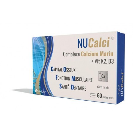 Nutrimax Nucalci (Calcium Marin, Vit K2, D3) 60 Comprimés