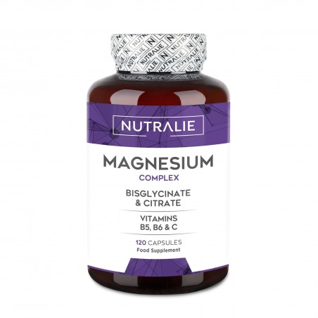 NUTRALIE MAGNESIUM COMPLEX BISGLYCINATE CITRATE VITAMINE B5 B6 C B120 CAPSULES