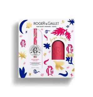 ROGER & GALLET Coffret Gingembre Rouge Noël Eau Parfumée + Bougie