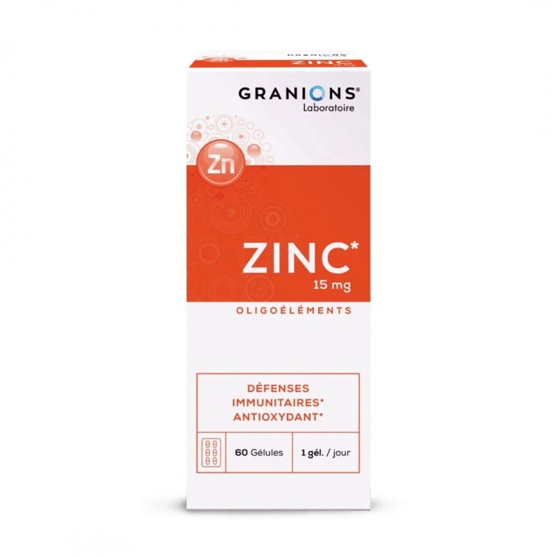 GRANIONS Zinc 15mg | 60 gélules GRANIONS Zinc 15mg | 60 gélules