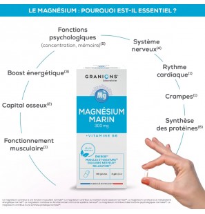 GRANIONS Magnésium Marin 300mg | 60 gélules
