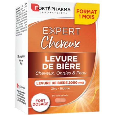 FORTE PHARMA EXPERT CHEUVEUX LEVURE DE BIERE 2000MG B56 COMP