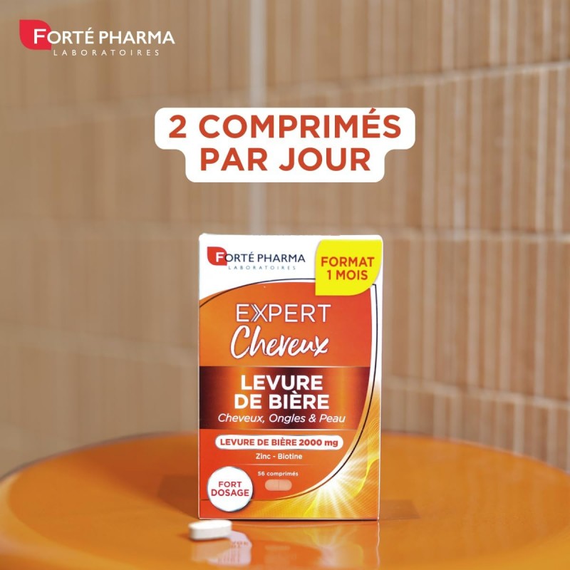 FORTE PHARMA EXPERT CHEUVEUX LEVURE DE BIERE 2000MG B56 COMP