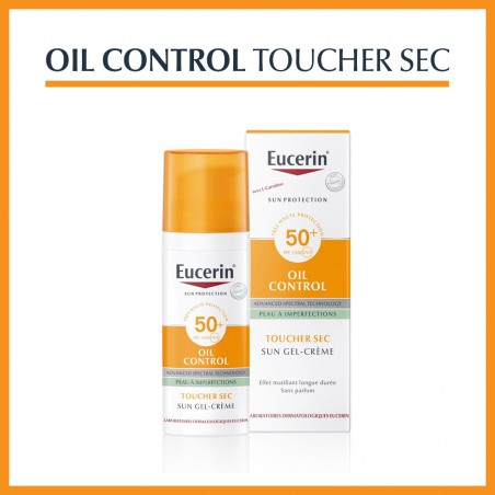 EUCERIN OFFRE SUN TOUCHER SEC gel crème Oil Control spf 50+ | 50 ml