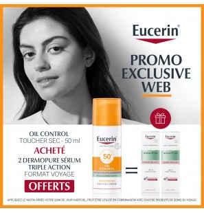 EUCERIN OFFRE SUN TOUCHER SEC gel crème Oil Control spf 50+ | 50 ml